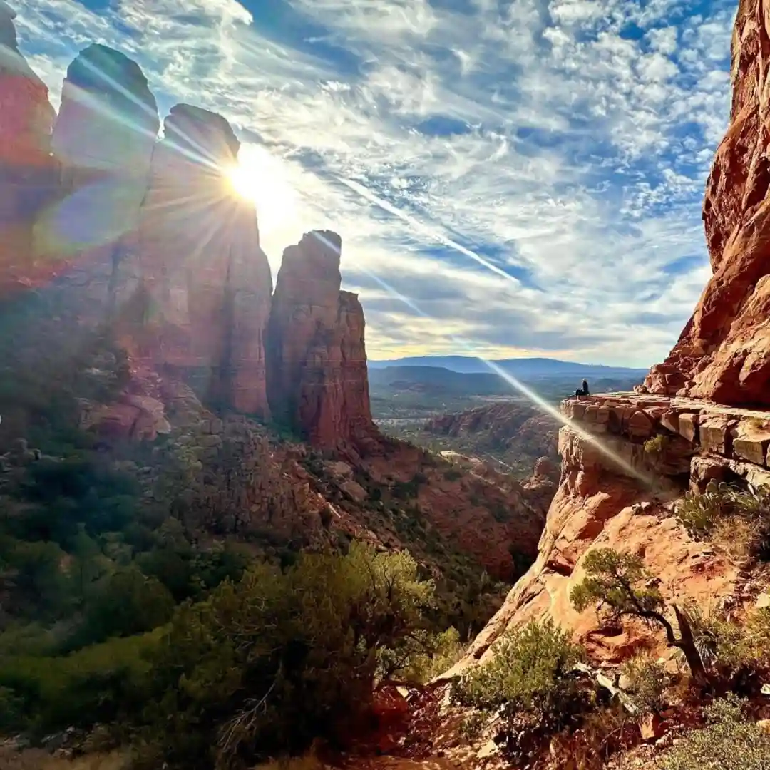 The Cathedral Rock spiritual vortex is a location in Sedona, Arizona, believed to be a site of powerful, concentrated energy. This vortex is known for its intense but "feminine" energy, which is said to promote introspection, emotional healing, and a sense of peace